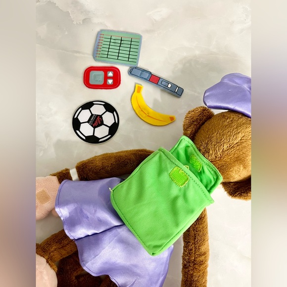 Disney Coco Type 1 Diabetes Monkey Lilly 18” Plush With Backpack And Accessories - Picture 3 of 5